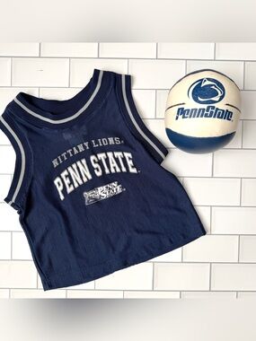 2-3T🐾 PSU Penn State Nittany Lions Vintage Y2K Basketball Jersey and Plush Ball